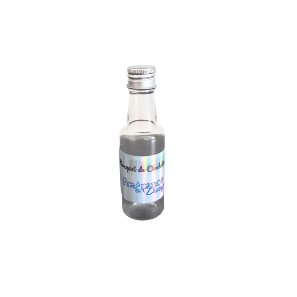 Fiole en forme de bouteille trasnparente de prafum de 50 ml